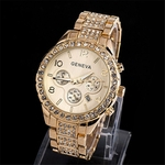 Geneva Women Fashion Luxury Crystal Quartz Watch