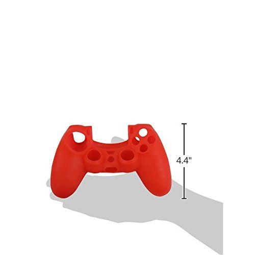 Generic Anti-Slip pele de silicone capa protetora para sem fio Game Controller, Red - PlayStation 4