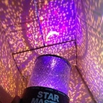Genéricos Crepúsculo colorido romântico Céu Estrela Projector Mestre Lamp Starry Night Light LED crianças quarto claro Cama de Natal Luz (roxo)