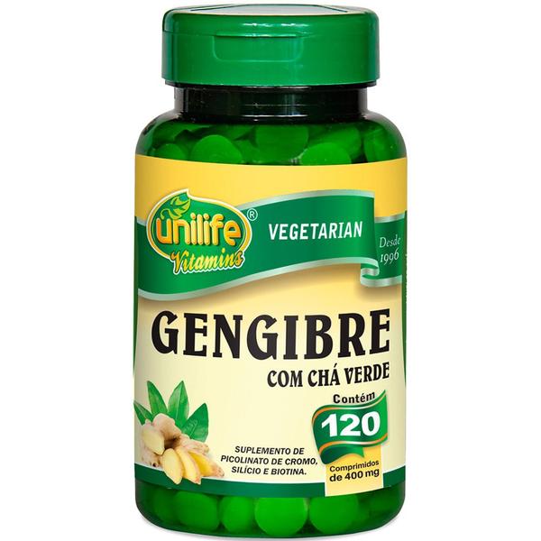 Gengibre com Chá Verde 120 Comprimidos de 400mg - Unilife