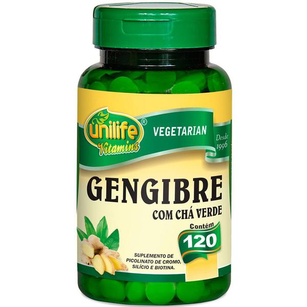 Gengibre com Chá Verde 120 Comprimidos de 500mg - Unilife