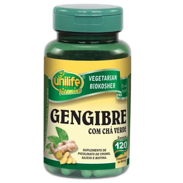 Gengibre com Chá Verde 120 Comprimidos Unilife Vitamins