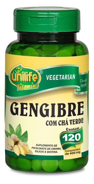 Gengibre com Chá Verde Unilife 120 Comprimidos