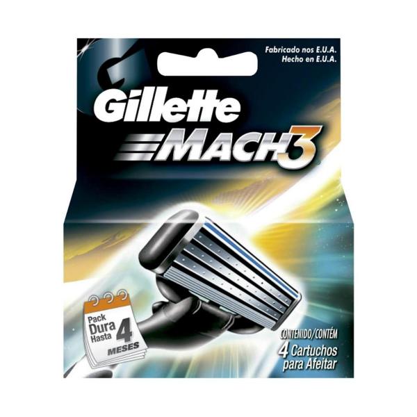 Gillette Carga para Aparelho Mach3 C/4
