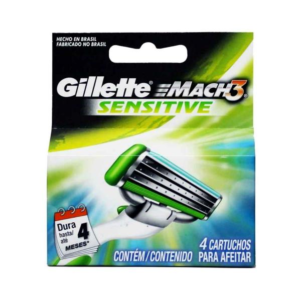 Gillette Carga para Aparelho Mach3 Sensitive C/4