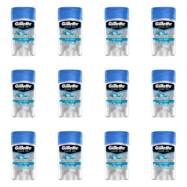 Gillette Clear Gel Cool Wave Desodorante 45g (Kit C/12)