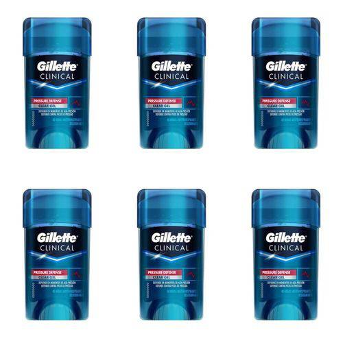 Gillette Clear Gel Desodorante Dry Stick Clinical 45g (kit C/06)