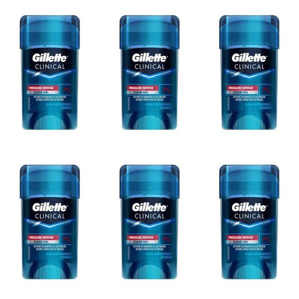 Gillette Clear Gel Desodorante Dry Stick Clinical 45g (kit C/06)