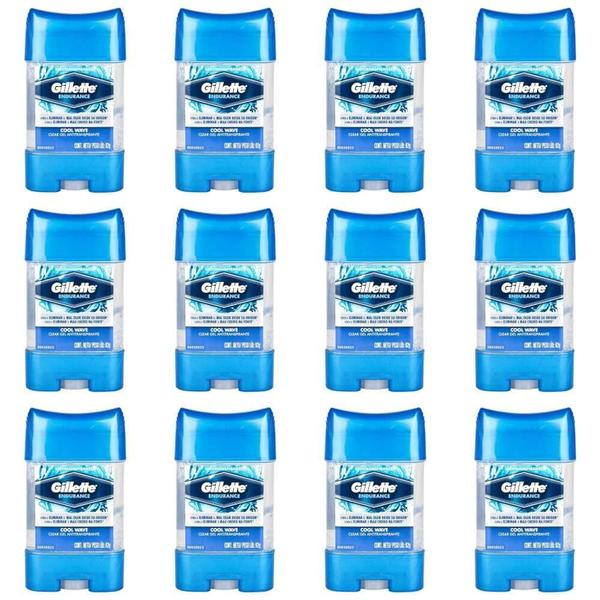 Gillette Clear Gel Desodorante Gel Cool Wave 82g (Kit C/12)