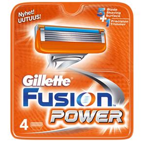 Gillette Fusion Power Carga com 4 Unidades 15687ID – Prata/Laranja