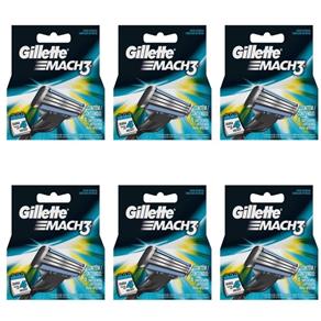 Gillette Mach3 Carga Regular com 4 - Kit com 06