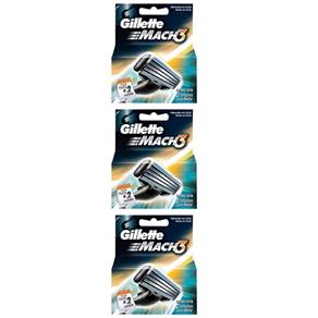 Gillette Mach3 Carga Regular com 2 - Kit com 03