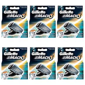Gillette Mach3 Carga Regular com 2 - Kit com 06