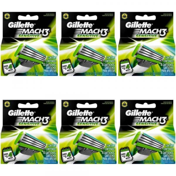 Gillette Mach3 Sensitive Carga C/4 (Kit C/06)