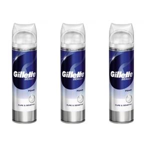 Gillette Mach3 Sensitive Espuma de Barbear 245g - Kit com 03