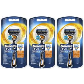 Gillette Proglide Aparelho de Barbear com 1 - Kit com 03