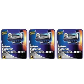Gillette Proglide Carga Regular com 4 - Kit com 03