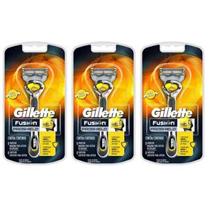 Gillette Proshield Aparelho de Barbear com 1 - Kit com 03