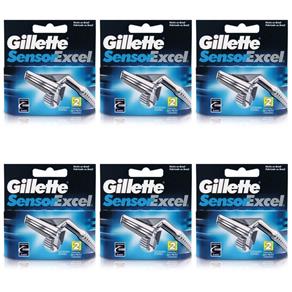 Gillette Sensor Excel Carga com 2 - Kit com 06