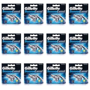 Gillette Sensor Excel Carga com 2 - Kit com 12