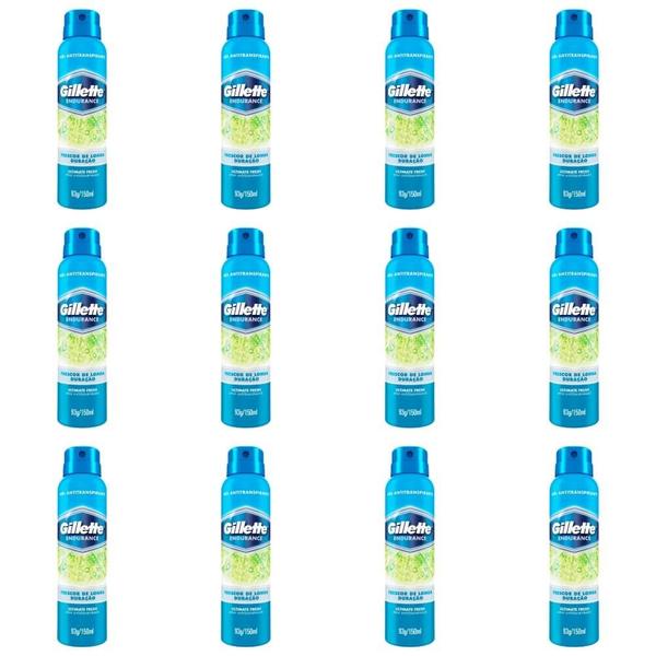 Gillette Ultime Fresh Desodorante Aerosol Jato Seco 150ml (Kit C/12)