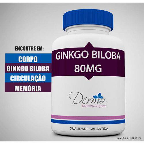 Ginkgo Biloba 80mg – Melhora a Circulação Sanguine