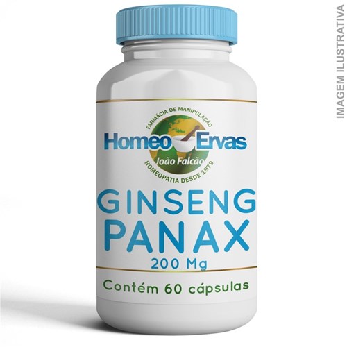 Ginseng Panax 200Mg - 60 Cápsulas