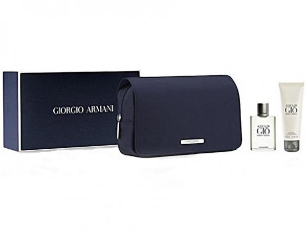 Giorgio Armani Acqua Di Gio Pour Homme Coffret - Perfume Masculino Edt 50ml+Gel de Banho+Necessaire