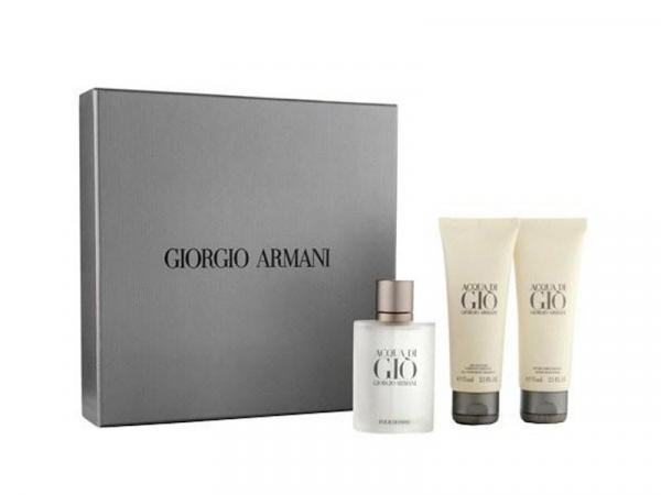 Giorgio Armani Kit Perfume Masculino Acqua Di Gio - Eau de Toilette 1 Perfume 50ml + Gel + Loção 75ml