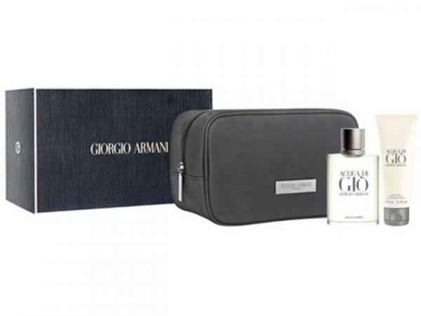 Giorgio Coffret Perfume Masculino Armani Acqua Di - Gio Pour Homme Edt 100ml + Gel Banho + Nécessaire
