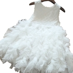 Girl Dress Fluffy com rendas formais vestido de princesa roupa traje Conjuntos de aniversário do Natal