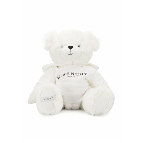 Givenchy Kids Urso de Pelúcia com Logo Bordado - Branco