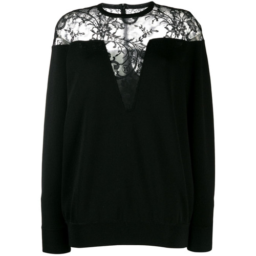 Givenchy Suéter com Recorte de Renda - Preto