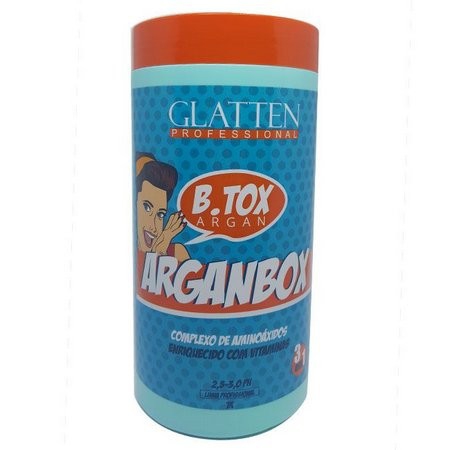 Glatten - Arganbox 1kg Redutor de Volume Matizador 3 em 1 - T - Glatten Professional