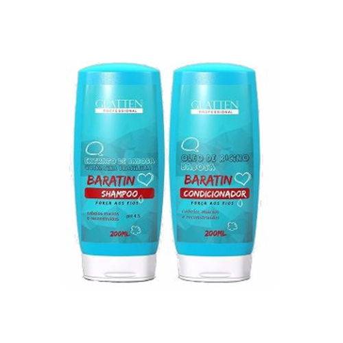 Glatten - Kit Babosa Baratin Shampoo e Condicionador