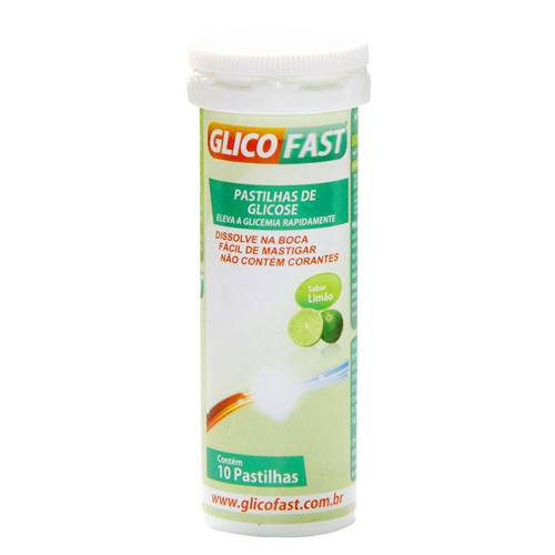 Glicofast Energy Sabor Limão C/ 10 Pastilhas Mastigáveis