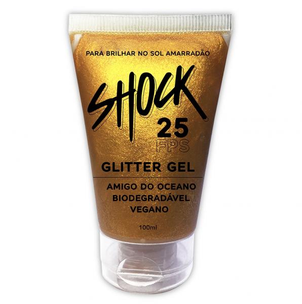 Glitter Gel Biodegradável Dourado Shock - Langai