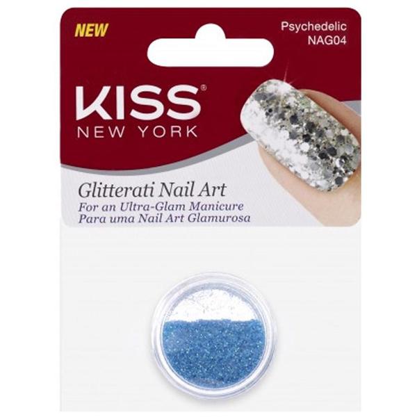 Glitter Kiss New York Decoração Unhas Psychedelic NAG06 - First Kiss