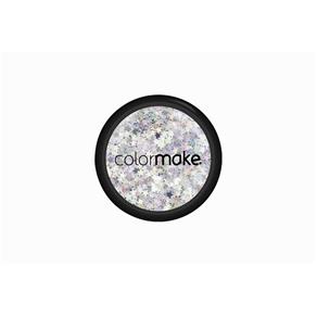 Glitter Poliester Holográfico Estrela Prata - Color Make - PRATA