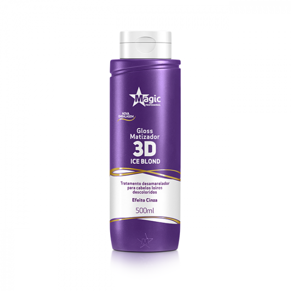 Gloss Matizador 3D Ice Blond - Efeito Cinza - 500ml - Magic Profissional