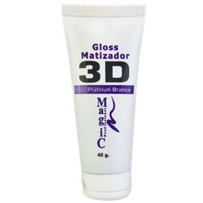 Gloss Matizador 3D Magic Color Platinum Branco 40G