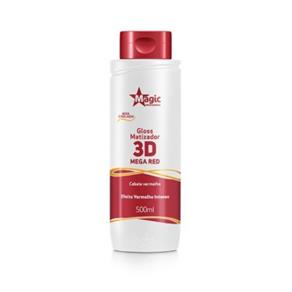 Gloss Matizador 3D Mega Red - Efeito Vermelho Intenso - 500ml