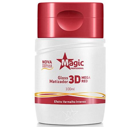 Gloss Matizador 3D Mega Red Efeito Vermelho Intenso Magic Color Gloss Matizador 100ml