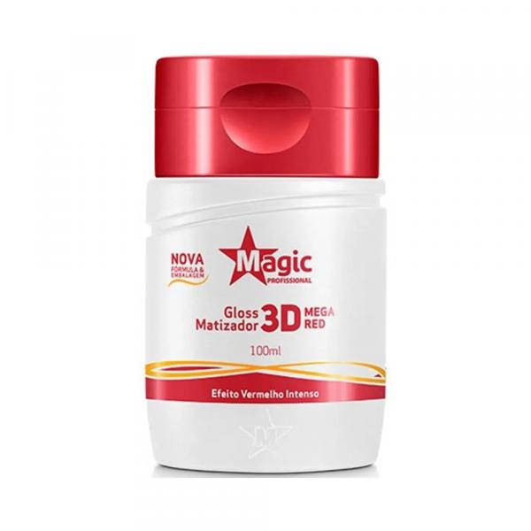 Gloss Matizador 3D Mega Red Magic Color - Efeito Vermelho Intenso 100ml