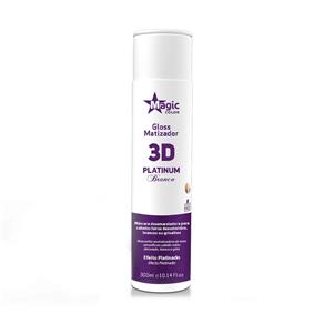Gloss Matizador Efeito Platinado Platinum Branco 3D Magic Color 300ml