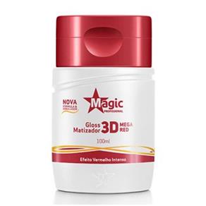 Gloss Matizador Magic Professional 3D Master Black 100ml - Mega Red