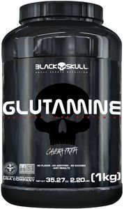 Glutamina 1kg Caveira Preta - Black Skull