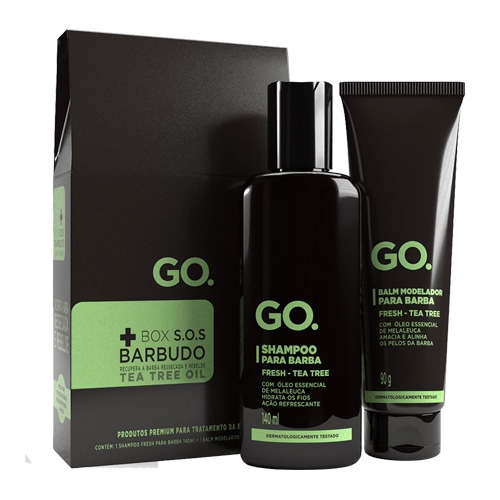 Go SOS Barbudos Kit - Shampoo + Balm Modelador