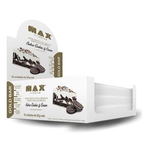 Gold Bar 50Gr CX 12Un - Max Titanium - Cookies & Cream