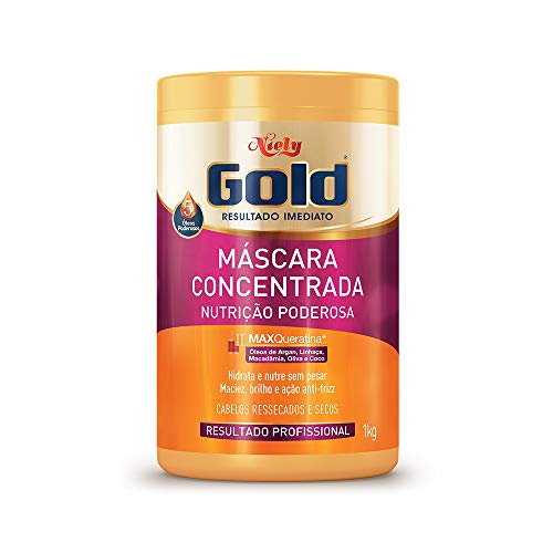 Gold Máscara Concentrada Nutrição Poderosa, 480 Ml, Niely